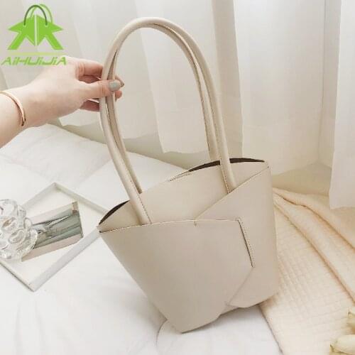 Luxury Ladies Handbag Fashion Designers Women Shoulder Bags 2021Summer New High Quality Pu Leather Solid Color Women Bucket Bag