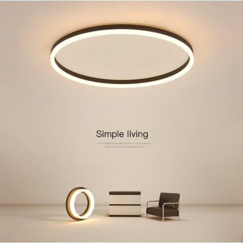 2020 LED Ceiling Lights For Living room Dining room Bedroom Nordic Black Ceiling Lamp with Remote Control luminarias para teto