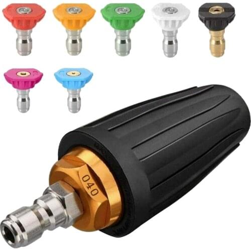 Turbo Nozzle for Pressure Washer, Rotating Nozzle and 7 Tips, 1/4 Inch Quick Connect, 4000 PSI