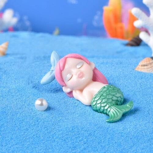 Mermaid Cake Decor Little Mermaid1st Cake Topper Under the Sea Cute Princess DIY Micro Toy Happy Birthday Party Decor Kids Girl