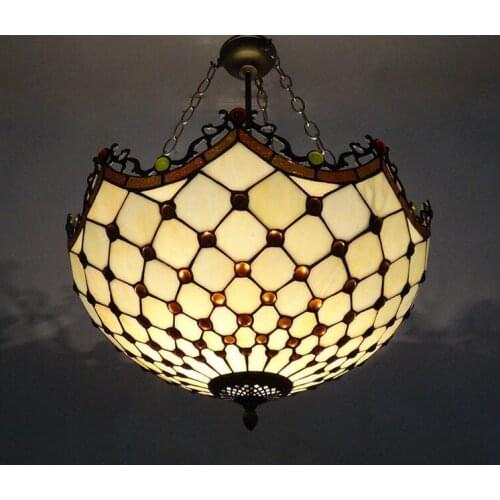 Stained Glass Pendant Light Indoor Lighting for Living Room Beads Curtain lamp Gypsophila Decorative VitrageLight Fixtures
