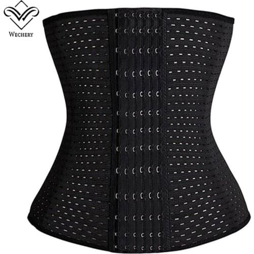 Wechery Waist Trainer Modeling Strap Tummy Slimming Underwear Belts Flat Belly Shaper Corset Sheath Steel Boned Cinchers XS-6XL