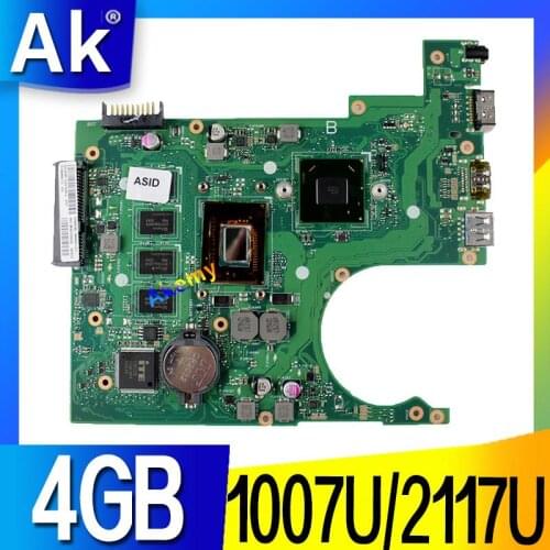 X200CA For Asus X200CA X200CAP Laptop Motherboard 1007U/2117U CPU 4GB MEMORY motherboard REV2.1 100% Test WORK