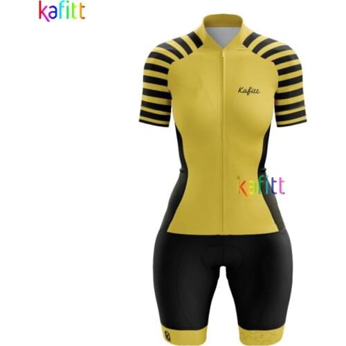 Womens Kafitt Overalls Cycling Jersey Suit Short Sleeve Sportswear Jumpsuit Little Monkey Road Bike Mountain Bike Macaquinho