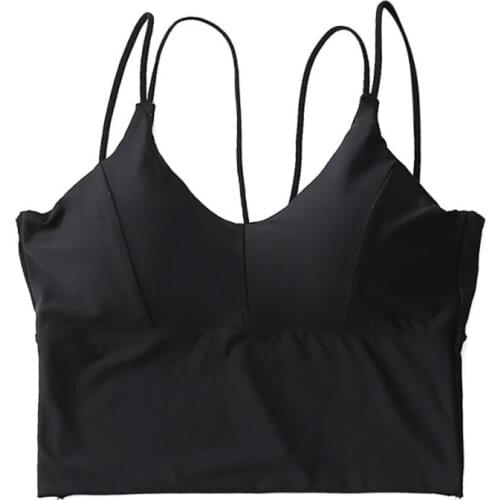 Womans Underwear Female Beautiful Back Thin Sling Strap Solid Color Ice Silk Camisole Tank Tops 2021