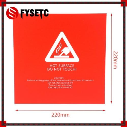 1pc 220x220mm Build Sheet Plate Red Sticker Frosted Heated Bed Paper Sticker 3D Printer For Wanhao Anet A8 A6 MK3 Ender 5