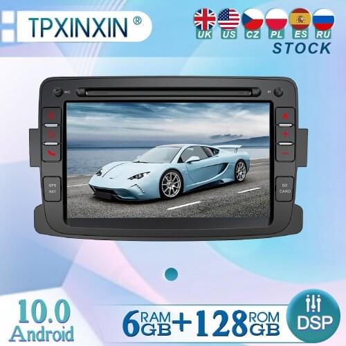 6+128GB For Renault Dacia 2016 Android 10 Radio Player Car GPS Navigation Head Unit Car Radio with Screen WIFI DSP CARPLAY