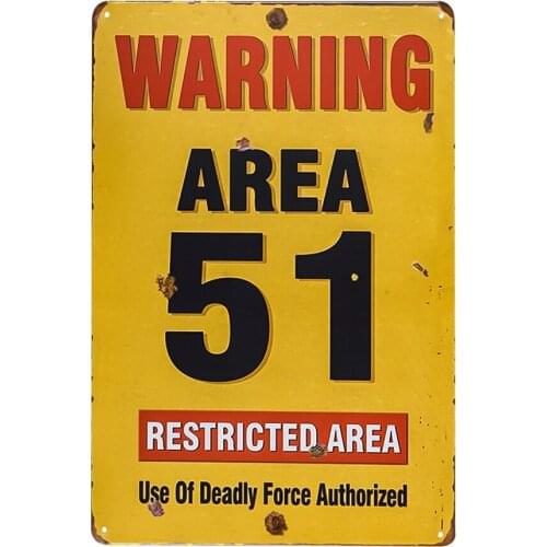 8X 12 Area 51 Metal Sign - Warning Military Restricted Area - Vintage Look
