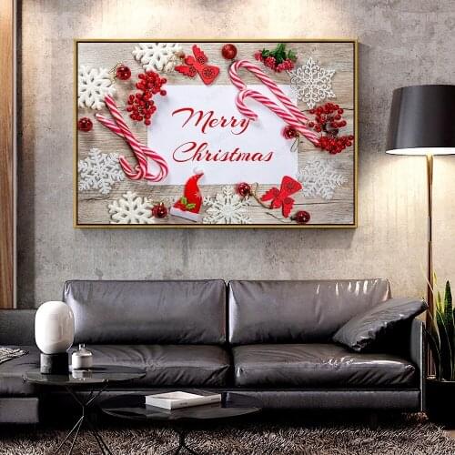 Artcozy Oil Canvas Painting merry_christmas envelope For Home Decoration Wall Art