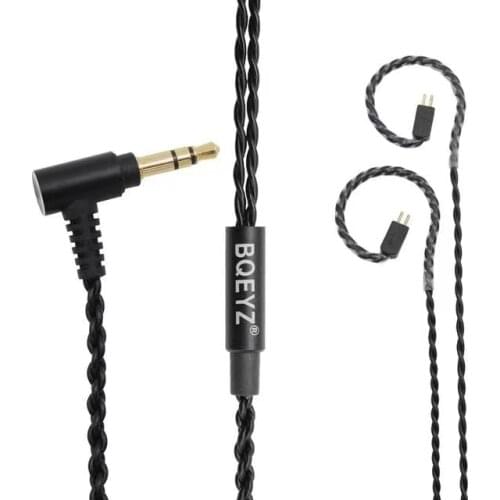 BQEYZ 0.78mm DIY Earphone Cable Upgrade In Ear Connector 3.5mm Glod Plug Removable Wire for Hybrid IEM Monitor