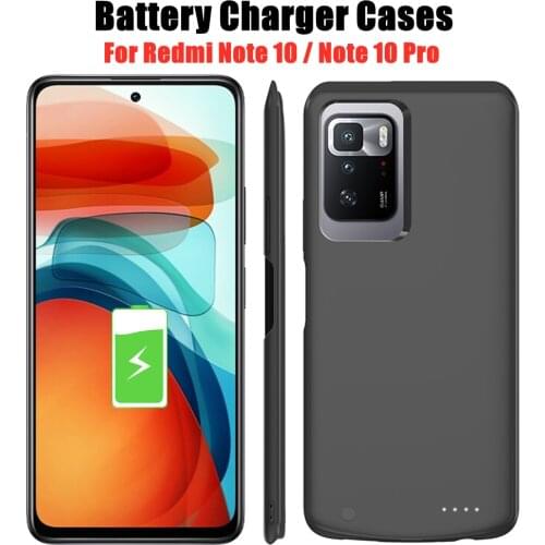 6800mAh Battery Charger Cases For Xiaomi Redmi Note 10 Pro External Battery Powerbank Case For Redmi Note 10 Power Bank Cover