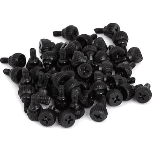 PC Computer Case Thumbscrews M3.5 Thumb Screws Black 50 Pcs