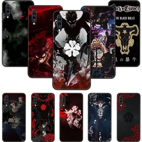 Phone Case For Samsung Galaxy A 50 51 71 70 7 5 10 20 30 40 41 21 S E Black Cover Back Art Shell Trend Prime Anime Black Clover