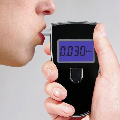 Digital Breath Alcohol Tester Breathalyzer with LCD Dispaly with 5 Mouthpieces Professional Police Alcohol Parking Breathalyser