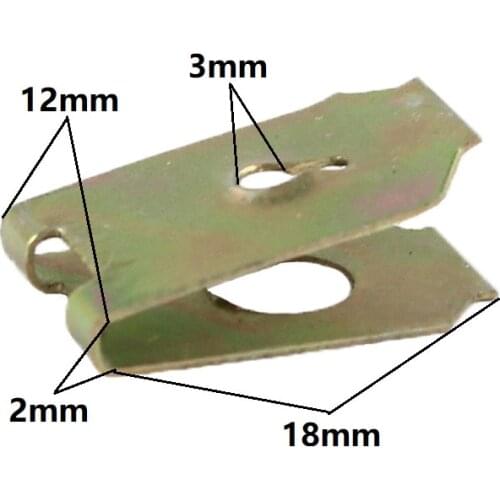 KALILI Spires Screw Fixed Fastener Clip Bronze Tone Spring U-Type Gasket Metal Car Door Panel