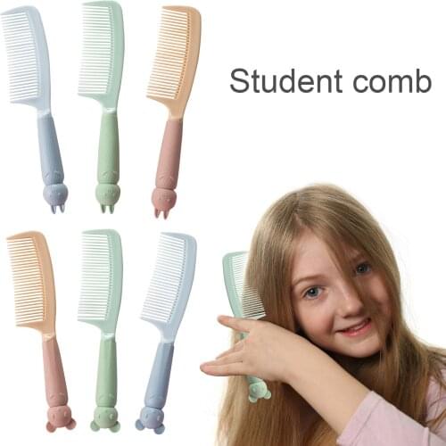 3PCS Korean Style Cartoon Rabbit Comb Cute Student Girl Anti-static Adult Children Plastic With Portable Hair Comb Hairdressing