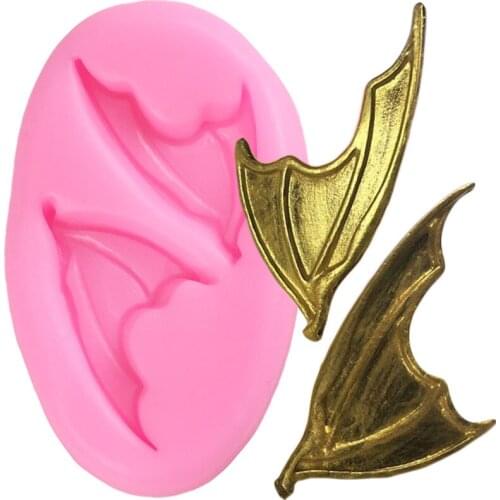 Bat Wings Silicone Molds Halloween Cupcake Topper Fondant Cake Decorating Tools DIY Jewelry Resin Candy Chocolate Gumpaste Mould