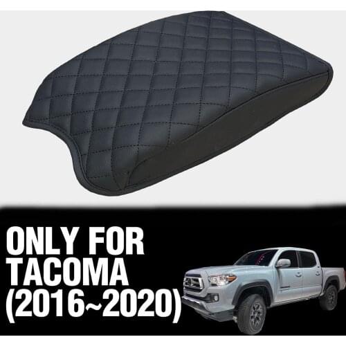 Fit 2016-2020 toyota TACOMA Car Seat Console Armrest Lid Cover Leather Synthetic Black Decorative Accessories