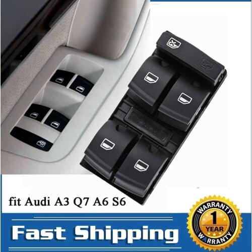 Electric Master Window Control Switch Regulator Button 10 Pin for Audi A6 Q7 Quattro 4FD959851A Car Accessories Black F019