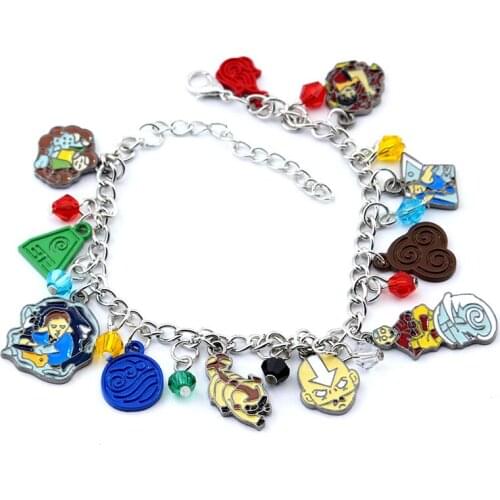 Hot Fashion Anime The Last Airbender Charm Bracelet For Women Girls Justice Christmas Holiday Fashion Bangle Gifts Metal Jewelry