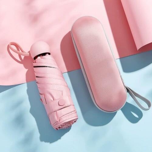 Phone Size Mini Pocket Womens Umbrella Male Man Ultralight Rain Sun Umbrella Girls Anti UV Portable Folding Umbrella Parasol