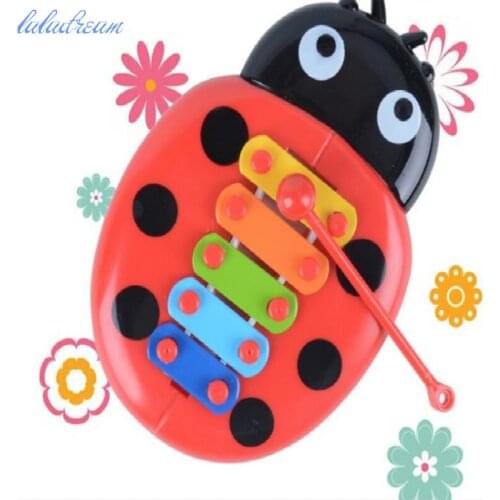 Cute Ladybug Insects Piano Music Instrument Toy Percussion Instrument Toys for Baby Early Education
