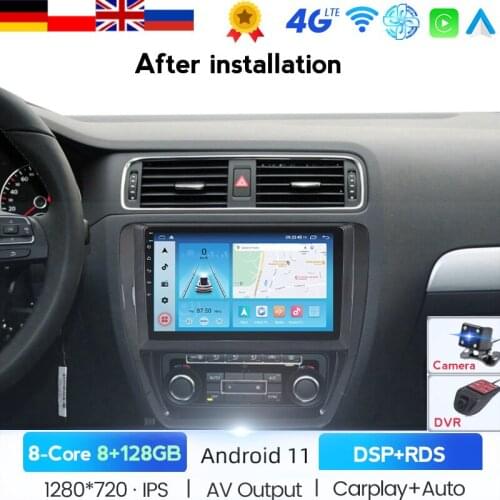 NAVITREE For VW Volkswagen Sagitar 2012-2015 Multimedia Player Car DVD Radio GPS Navigation Touch IPS Screen 9 Inch Android 10.0