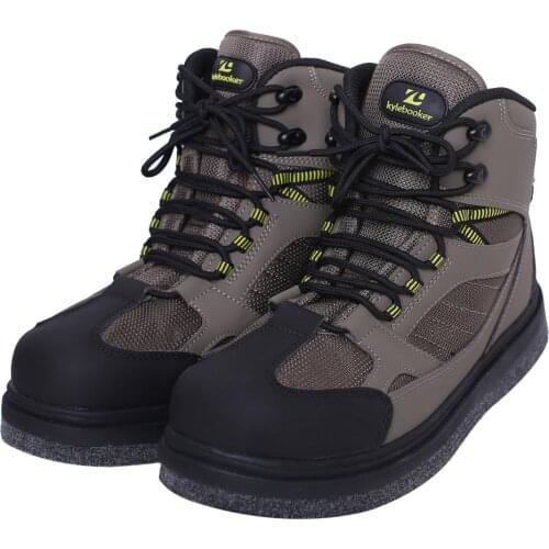 Mens Hunting Wading Shoes Breathable Waterproof Boot Outdoor Fishing Anti-slip Wading Waders Felt Soles Boots