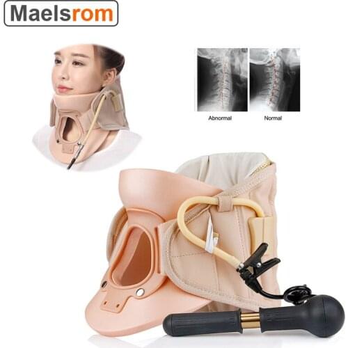 Neck Traction Inflatable Neck Support Brace Neck Care Collar Cervical Vertebrae Air Traction Neck Pain Release Therapy Device