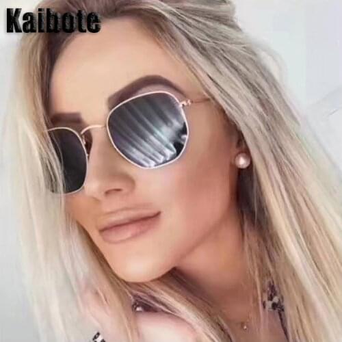 Kaibote S-3418-3548 New Metal Sunglasses for Women UV Protection Big Polygon Frame Fashion Sun Eyeglasses Outdoor Eyewear Female