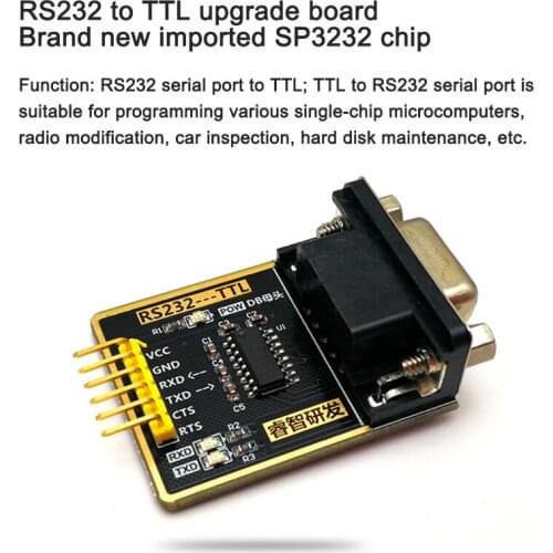RS232 Serial Port To TTL Module Female Head Brush Machine Board SP3232 Upgrade Small Board STC Microcontroller