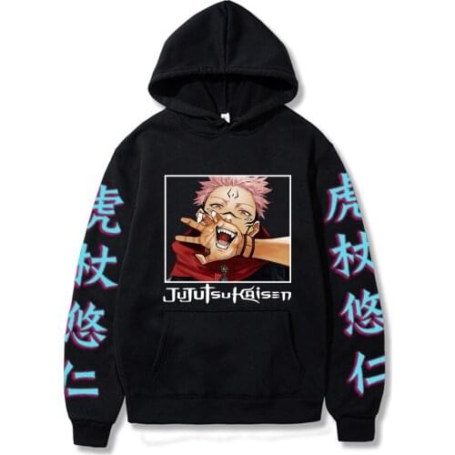 Anime Jujutsu Kaisen Graphic Long Sleeve Casual Men Women Sweatshirt Harajuku Hoodie