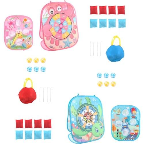 Practical Sand Bag Toss Game Kit, Collapsible & Portable Sandbag Game Kit, Outdoor Toys with 8 Sandbag Game Board for Kids