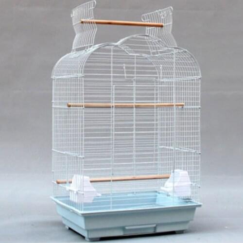 Luxury Large Bird Cage Stainless Steel Parrot Outdoor Rectangle Bird Cage Metal Supplies Gabbia Per Uccelli Bird Carrier DL60NL