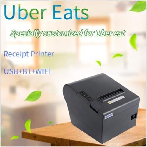 Retail POS Thermal Receipt Printer support Ubereat APP USB BT Wifi 80mm with Auto Cutter for Restaurant