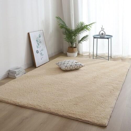 Gray Lamb velvet Carpet living room blanket bedroom bedside mat kindergarten cushion children crawling rug Pink White Brown