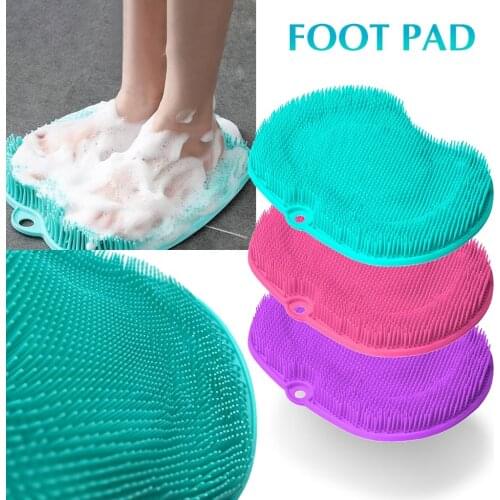2021 Hot New Massage foot pad Silicone foot pad Foot Massage Shower Silicone Exfoliating Scrub Mat Cleaning Massage Cushion Mat