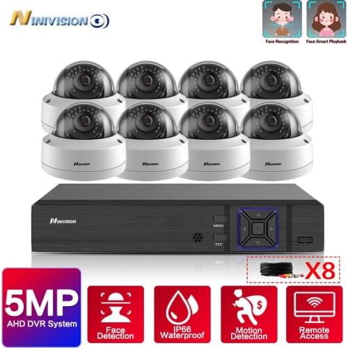 H.265 5MP Security Camera System 8CH AHD DVR Kit 4/8PCS 5.0MP HD Indoor Outdoor CCTV Camera P2P Video Surveillance System Set