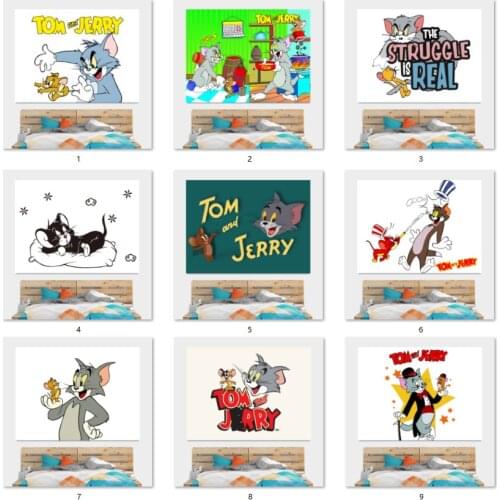 Cat And Mouse Cartoon Animation Background Cloth Ins Decorative Tapestry Childrens Bedside Bedroom Dormitory Wall Cloth