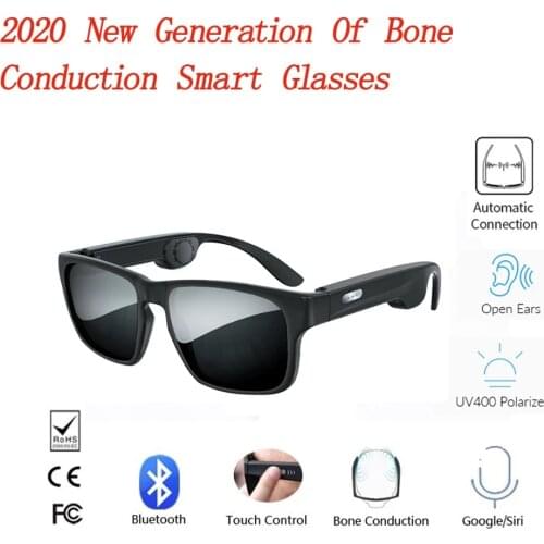 Bone Conduction Wireless Bluetooth 5.0 Smart Glasses Stereo Headset Polarized Sunglasses
