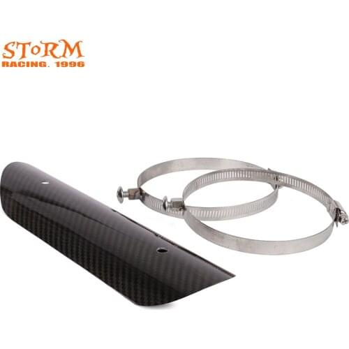 Universal 105-127mm Carbon Fiber Exhaust Pipe Muffler Heatproof Protection Heat Sheild Cover For Harley KTM Honda Yamaha Suzuki