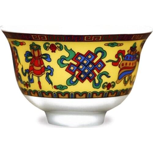 Retro ethnic eight treasures Buddhist enamel kettle coffee milk teapot gas kettle induction cooker universal pot LB41314