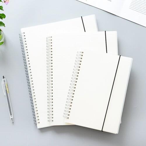 A6 A5 B5 Notebooks Office School Students Spiral Note Books with Transparent Cover Blank Dotted Grid Line Notebooks for Journal