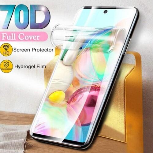 Protective for Samsung Galaxy A7 A9 2018 A6 A8 J4 Plus Screen Protector Hydrogel Film for Samsung A50 A51 A70 A71 J6