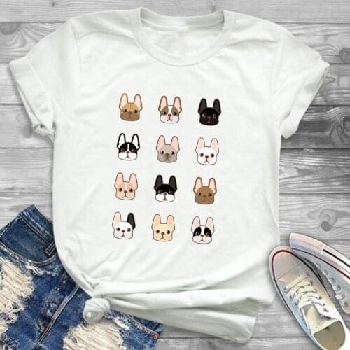 Womens Female Graphic T Shirt T-Shirt Tee Shirt Tees T-shirts Women Dog Mood Funny Cute Printing Clothing Cartoon