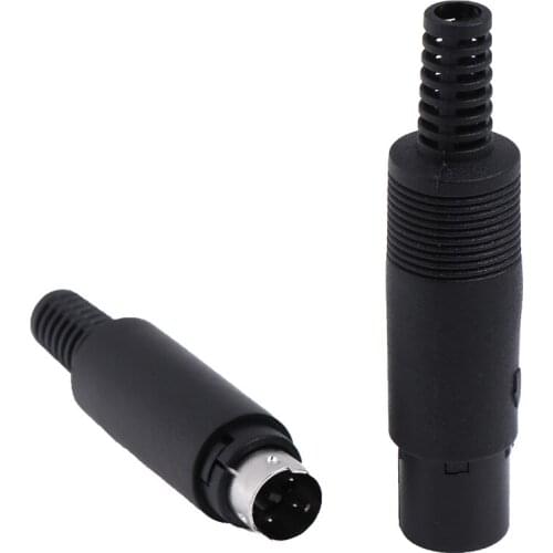 1PCS 3/4/5/6/7/8 PIN Chassis Cable Mount Male Female Mini DIN Plug Socket Connector