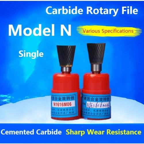 1pcs Model N shank diameter 6mm Tungsten Carbide Rotary File Milling Cutter Rotary Tool File