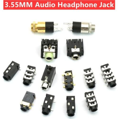 10 pcs/lot Headphone jack 3.5 MM PJ-3F07-313-316-320-325-326-327-358-392-393-342 Audio and video female dual channel stereo jack