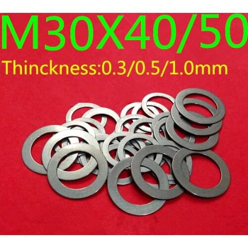 10PCS M30 flat Thin washer shim 0.2mm 0.3mm 0.5mm 1mm 304 Stainless Steel Ultra-thin Flat Washer Gasket Adjustment washer