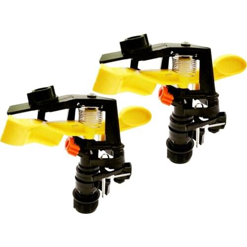 2x Garden Lawn Yard 360 Rotary Water Irrigation Sprinkler Head Nozzle 3/4"